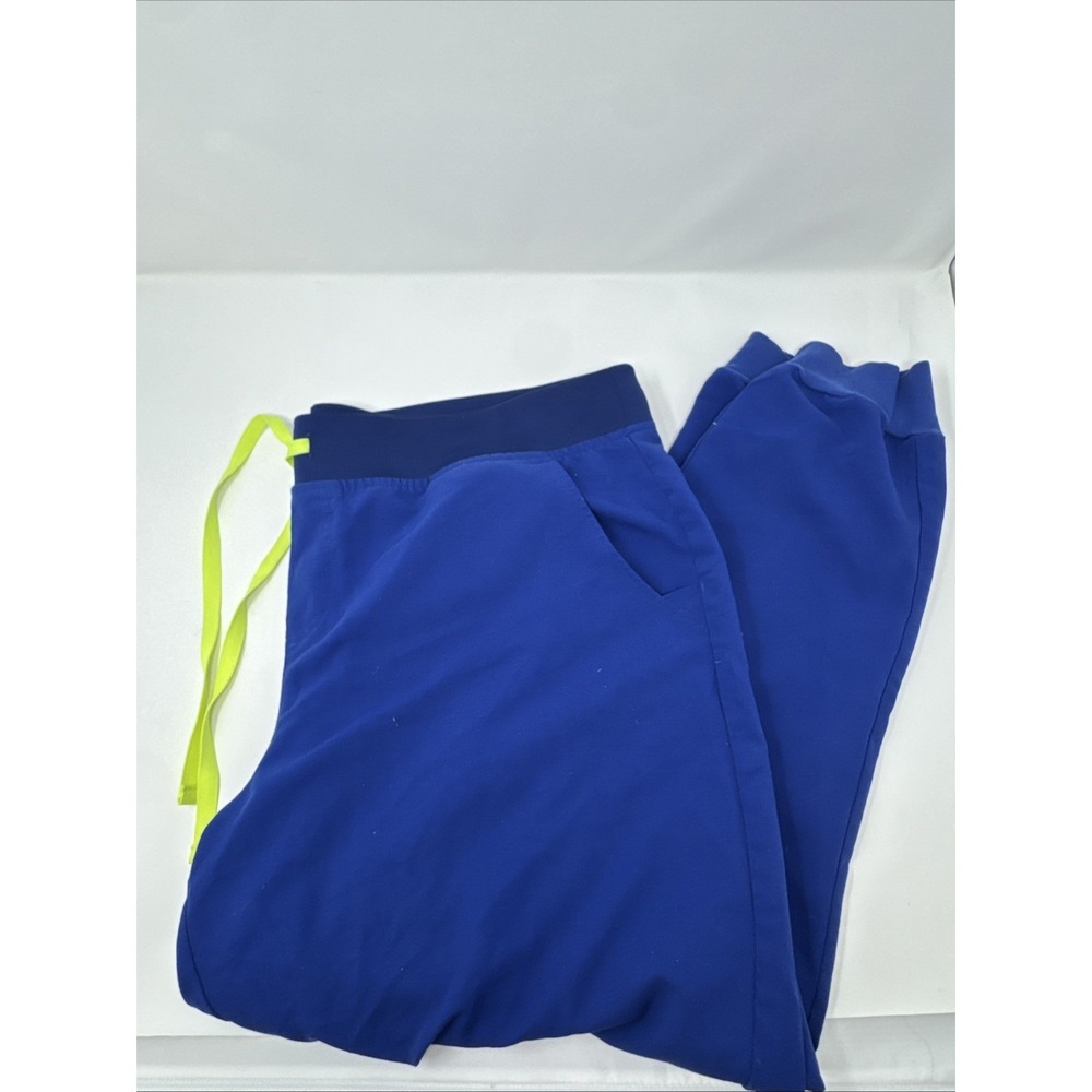 FIGS Womens HW Zamora Jogger Scrub Pants BLUE Dr Nurse XXL Performance Pocket